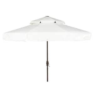 Milan 9 ft. Aluminum Market Tilt Patio Umbrella in White