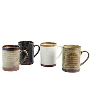 SULLIVANS 12 oz. Gold Pine Glass Mug - Set of 4 G8431 - The Home Depot