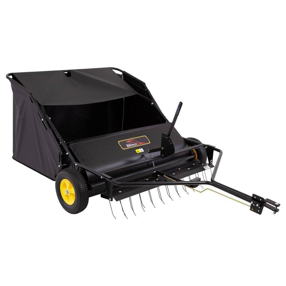 54 in. 30 cu. ft. Tow-Behind 2-in-1 Lawn Sweeper Dethatcher with Double-Helix Brushes for Lawn Tractors and ZTRs price history on PriceWatchPro