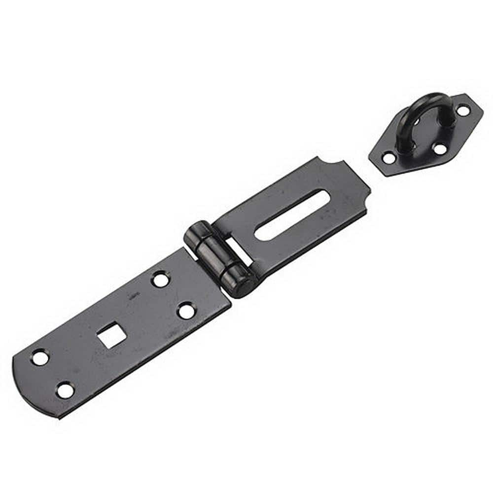 Onward 9 3 16 in. Steel Black Heavy Duty Hasp 320FBR The Home Depot