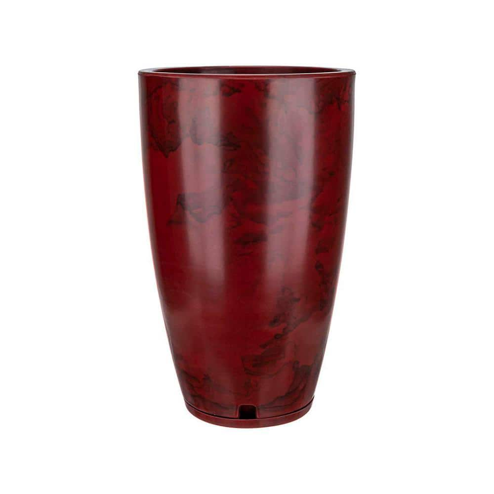 FLORIDIS Amsterdan Medium Red Marble Effect Plastic Resin Indoor and ...