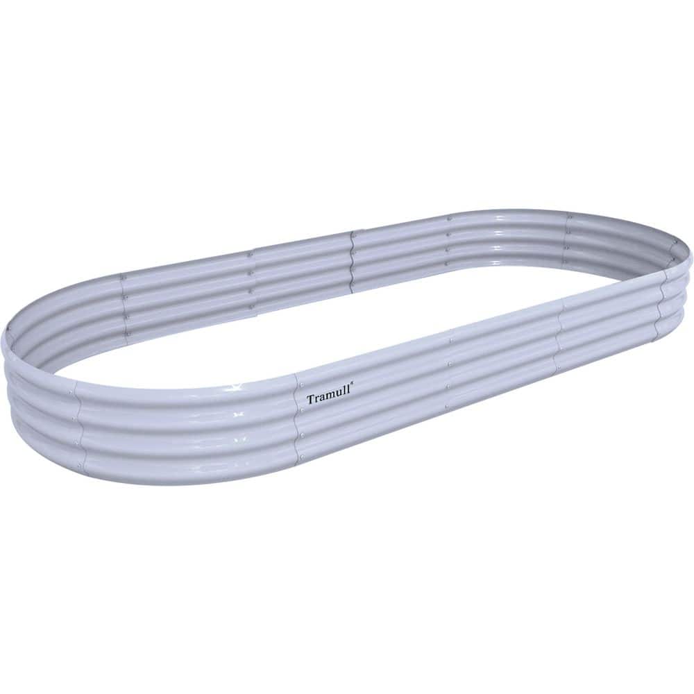 2-Pack 96 in. x 36 in. x 12 in. Outdoor Gray Oval Galvanized Steel Metal Raised Garden Bed for Vegetables Flowers Herbs price history on PriceWatchPro