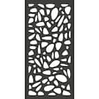 4 ft. x 2 ft. Charcoal Gray Decorative Composite Fence Panel in Pebbles Design