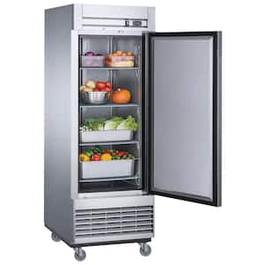 17.7 cu. ft. Commercial Upright Reach-in Refrigerator in Stainless Steel