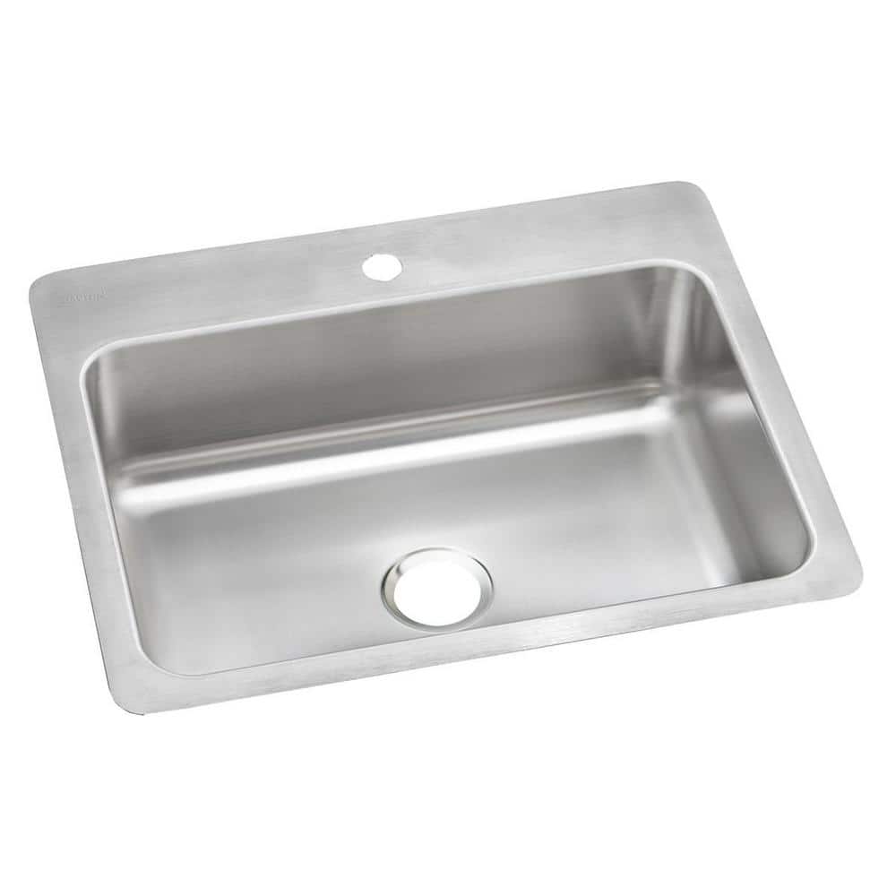 Dayton 27" x 22" Stainless Steel Single Bowl Drop-In Sink