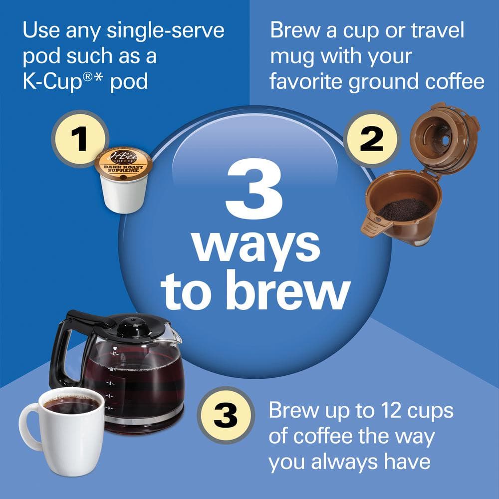 Hamilton Beach Black FlexBrew Trio 2-Way Coffee Maker