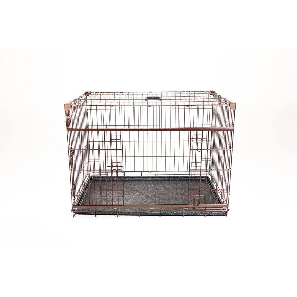 Extra Small Bronze Wire Dog Crate with Sliding Door