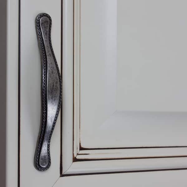 3 in. Center-to-Center Weathered Nickel Beaded Cabinet Pull (10-Pack)