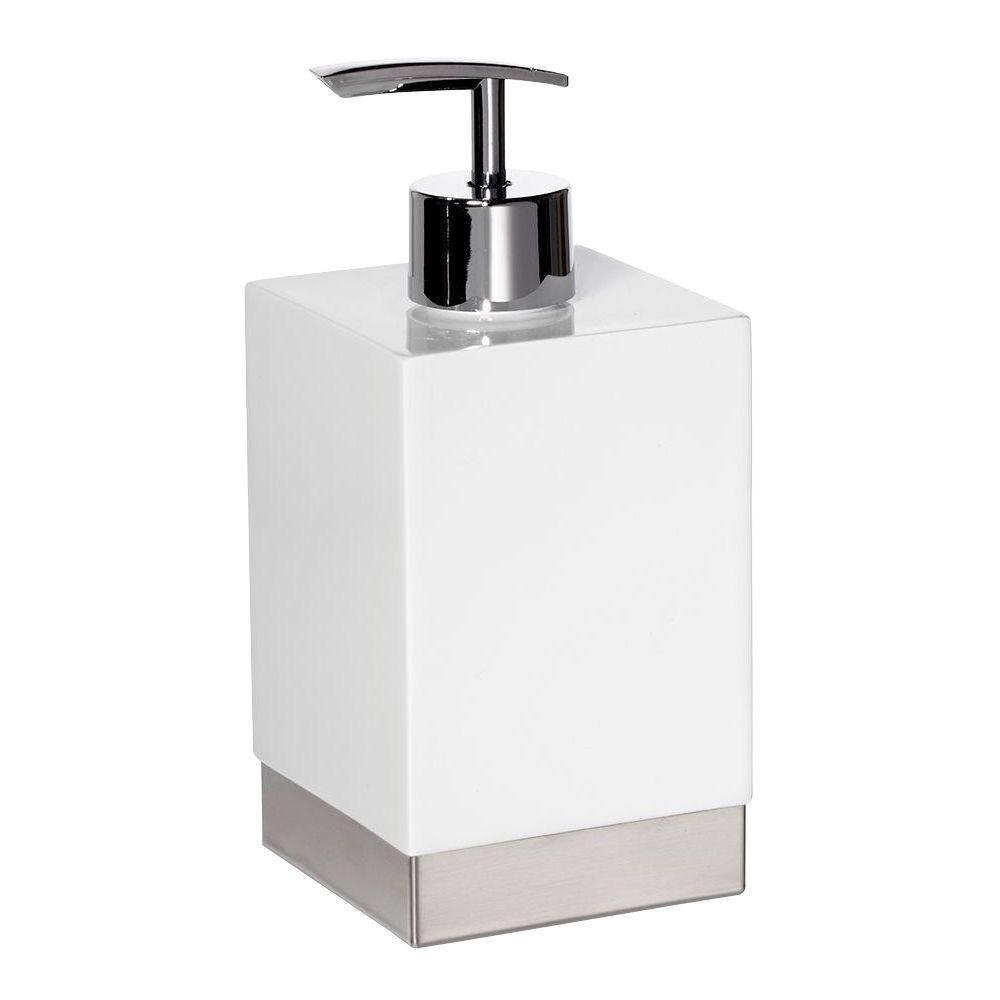 Roselli Trading Company 7 in. Lotion Dispenser in Resin and Stainless ...