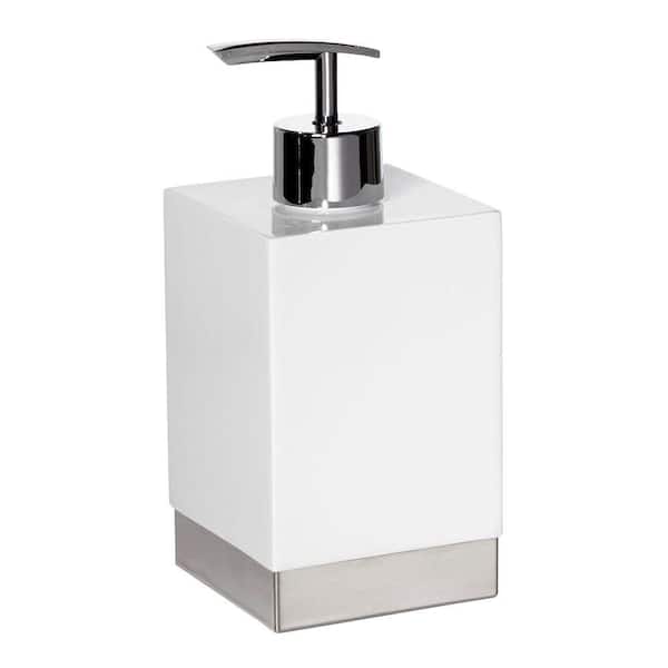 Roselli Trading Company 7 in. Lotion Dispenser in Resin and Stainless Steel