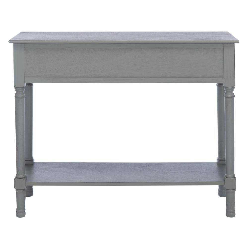 Ryder Distressed Grey 40" Wood and Metal Console Table with Storage