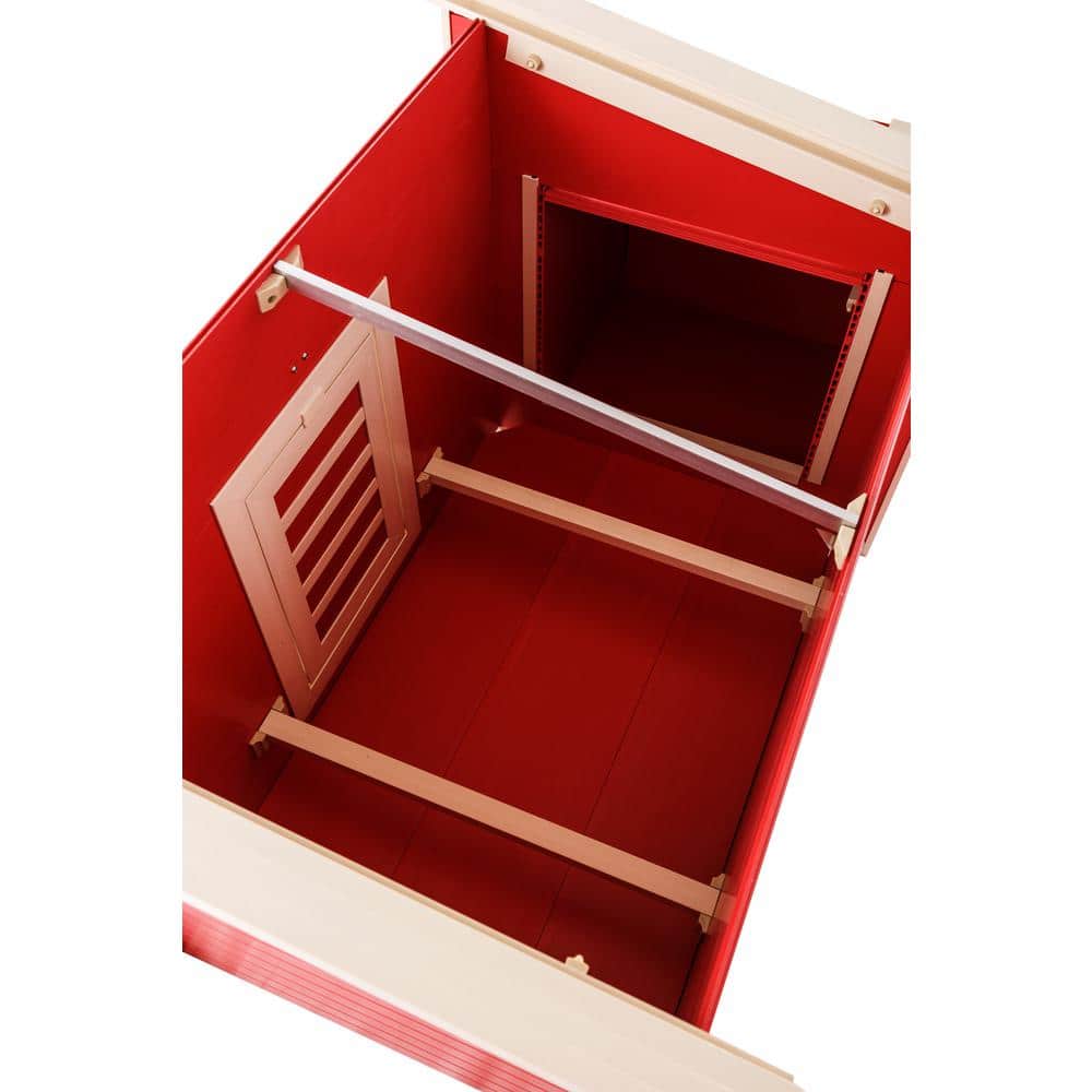 Red Eco-Friendly Composite Chicken Barn with Nesting Box