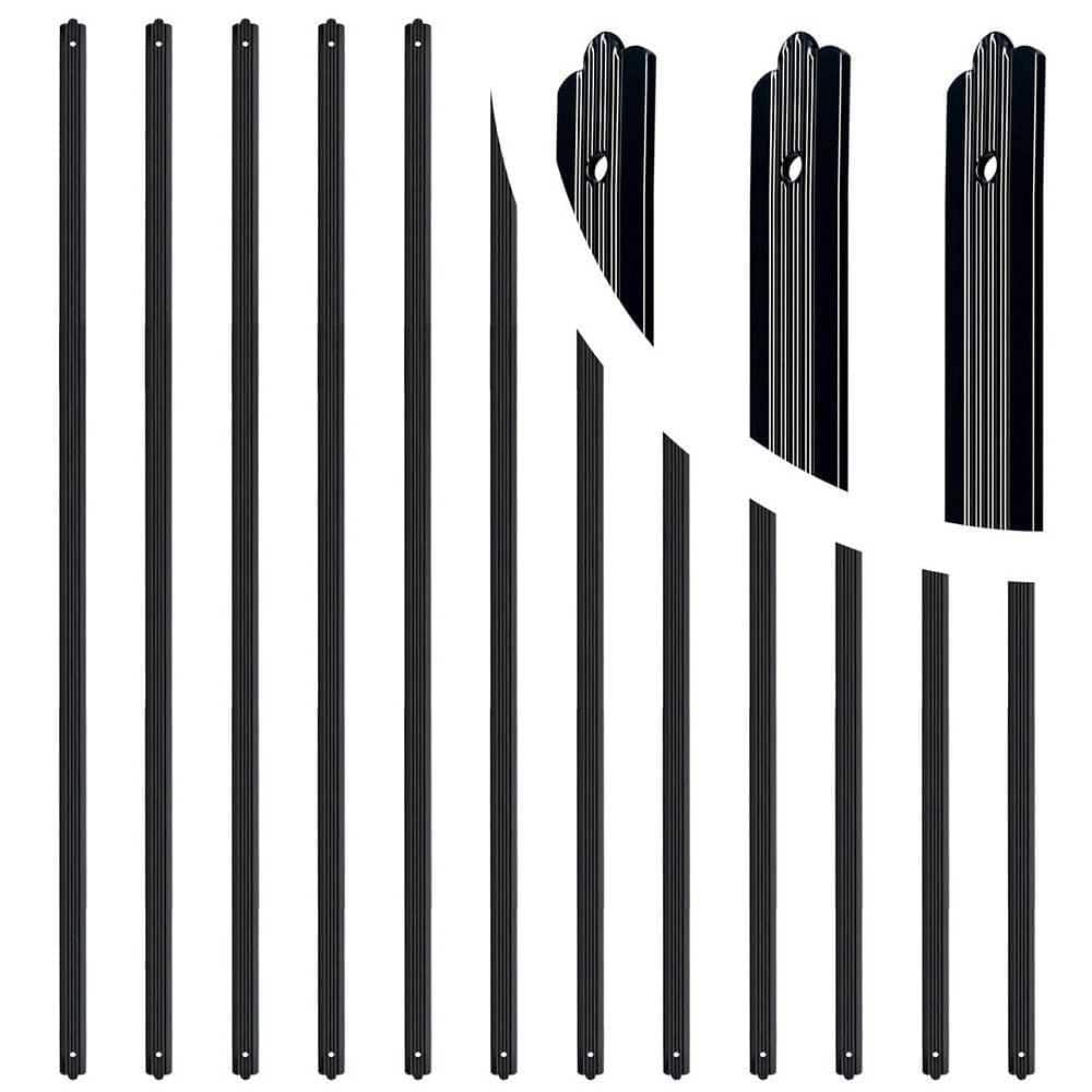 Metal Deck Balusters 32.25'' Aluminum Railing Spindles with Screws Face Mount for Outdoor Flat Staircase 50-Pack price history on PriceWatchPro