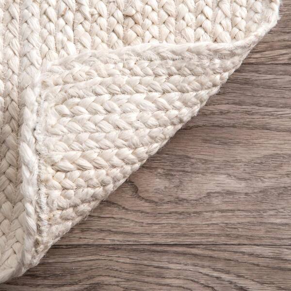 nuLOOM Rigo 12 X 18 (ft) Jute Natural Indoor Solid Area Rug in the