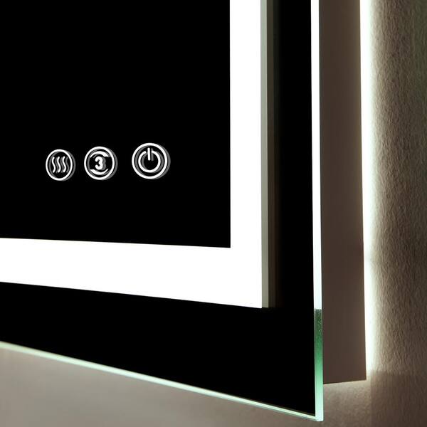 FORCLOVER 24 in. W x 36 in. H Small Rectangular Frameless