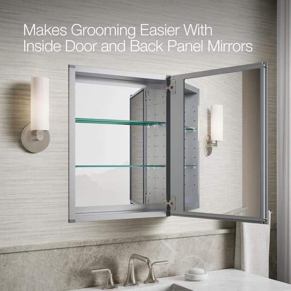 KOHLER 20 in. W x 26 in. H Recessed Medicine Cabinet K-CB