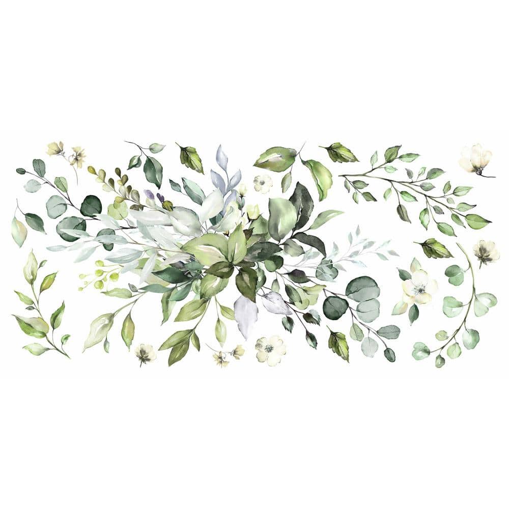 RoomMates WATERCOLOR FLORAL ARRANGEMENT GIANT PEEL & STICK WALL DECALS  RMK4711GM - The Home Depot