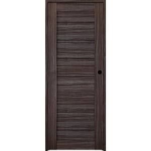Ermi 36 in. x 80 in. Left-Handed Solid Core Gray Oak Wood Composite Single Prehung Interior Door