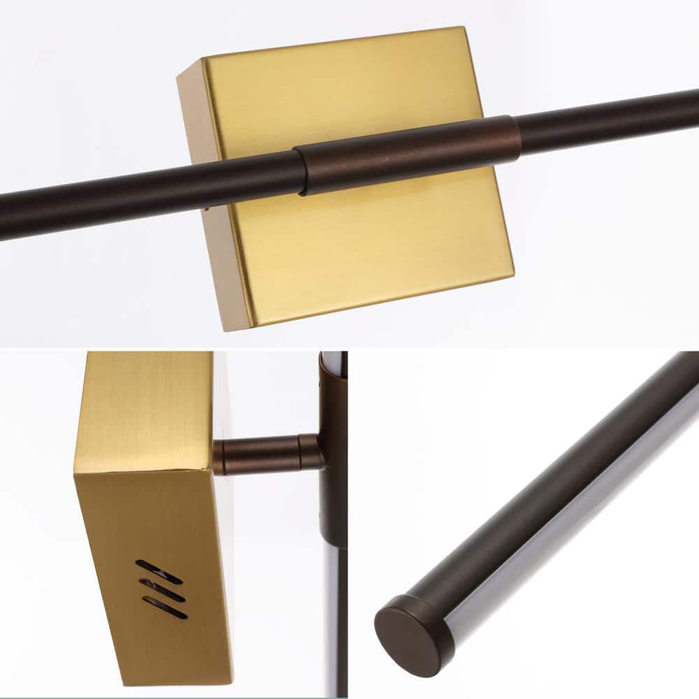 Oil Rubbed Bronze and Brass Gold Dimmable LED Wall Sconce