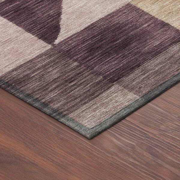 Chantille Machine Washable Indoor/Outdoor Abstract ACN2373 Plum 2 ft. x 7 ft. Runner Rug