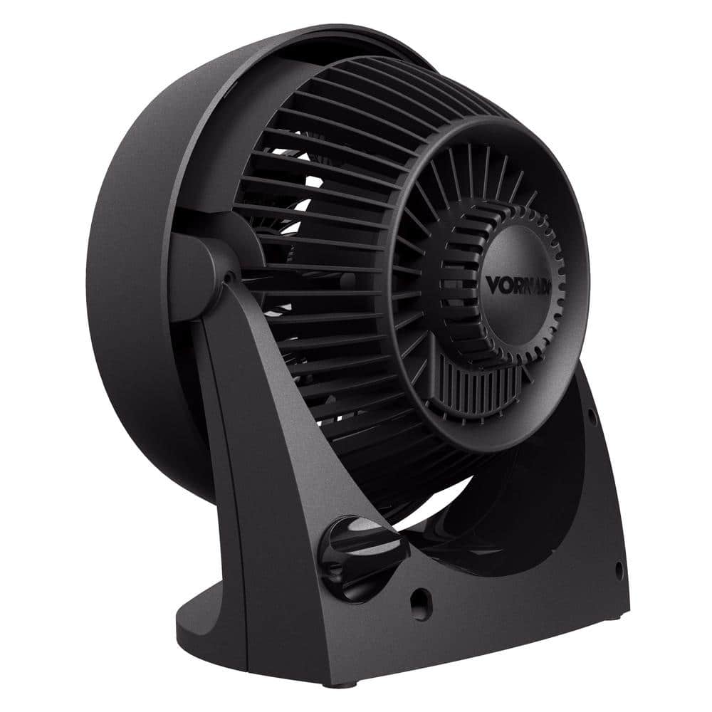 Compact Black Multi-Directional Table Cooling Fan with Vortex Action