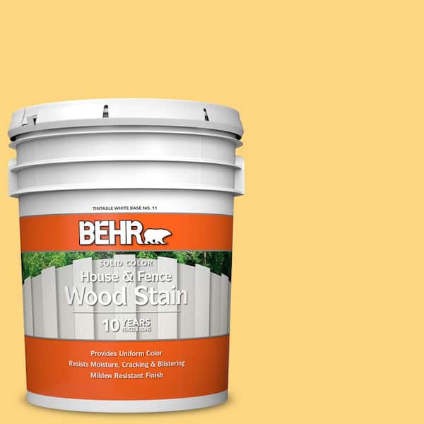 5 gal. #350B-6 Wildflower Honey Solid Color House and Fence Exterior Wood Stain