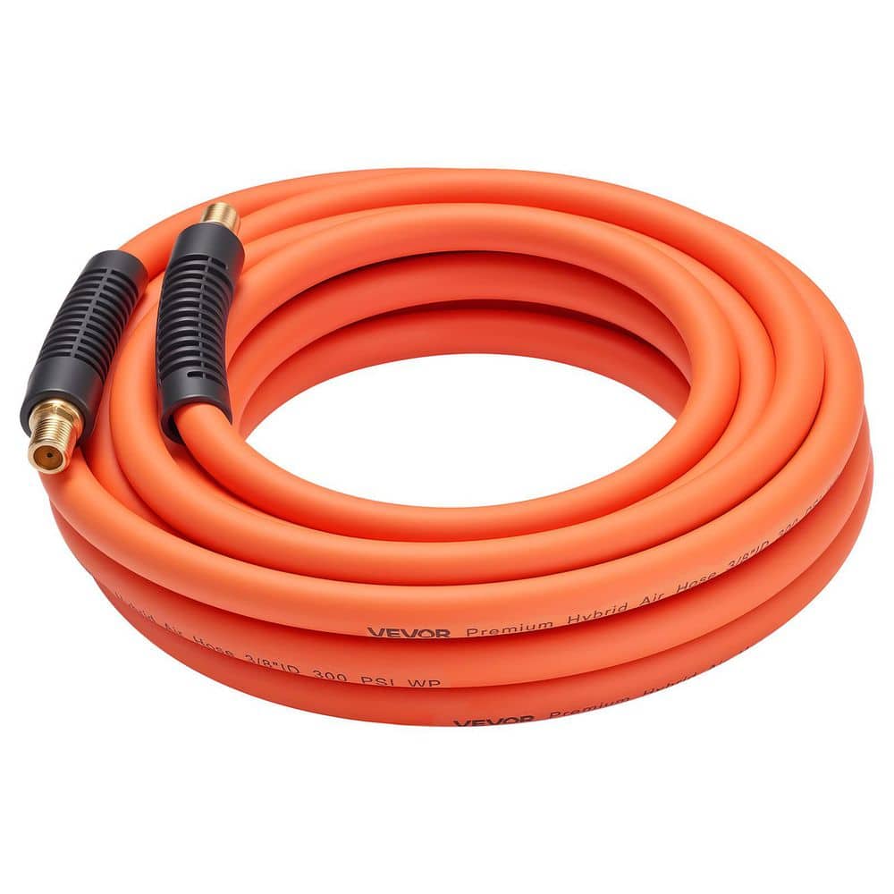 Air Hose, 3/8in. x 25 ft. Hybrid Air Hose, Kink Resistant, Pneumatic Hoses with 1/4 in. Solid Brass Male Fitting, Orange price history on PriceWatchPro