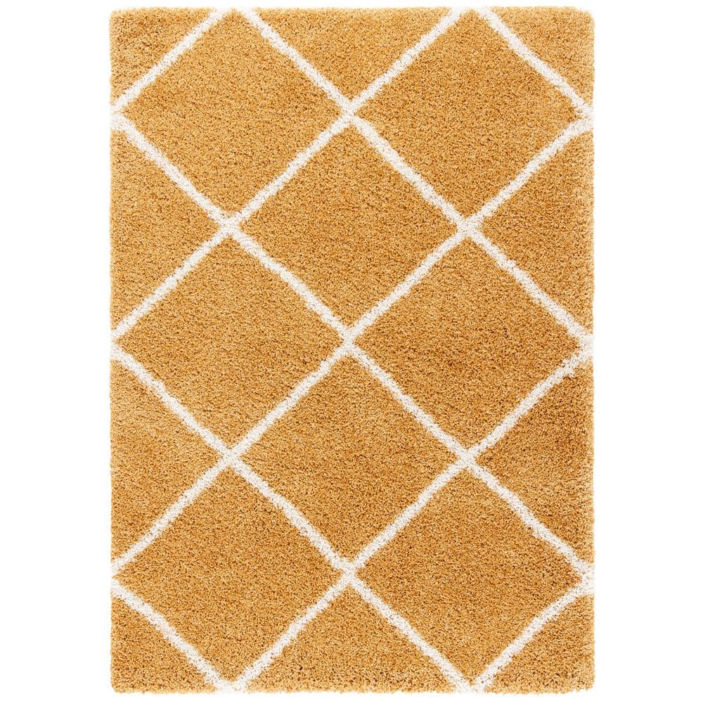 Gold Rug 40x60 Rug SAFAVIEH Hudson 4 ft. x 6 ft. Gold/Ivory Geometric Area Rug SGH281F-4 ...