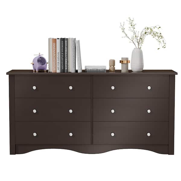 dark brown double dresser Arbor Place - 8 Drawer Double Dresser - Brownstone main image 0