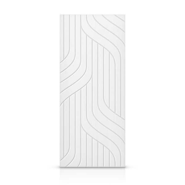 CALHOME 24 in. x 80 in. Hollow Core White Painted Composite MDF Interior Door Slab