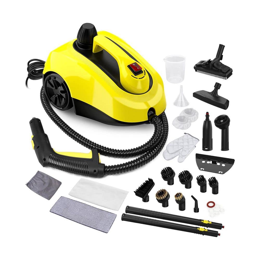 2000W Heavy Duty Corded Steam Cleaner w 26 Accessories, 16FT Cord for Hardwood Floors Grout Tiles Upholstery in Yellow price history on PriceWatchPro