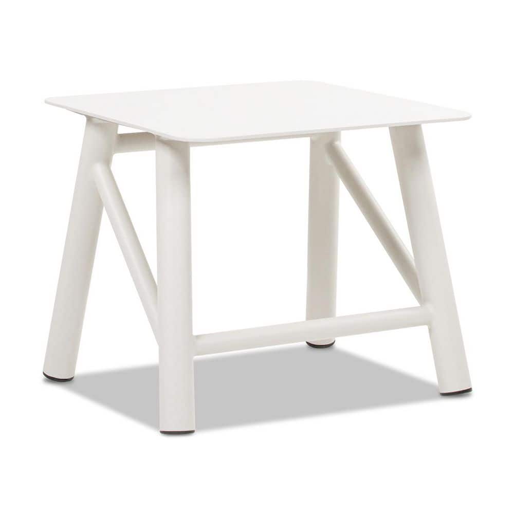 Atlas 22 in. Square Outdoor Coffee Table, Light Beige Gray Aluminum price history on PriceWatchPro