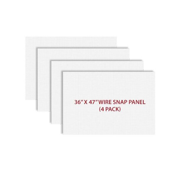 SnapFence 3 ft. x 4 ft. White Vinyl Fence Standard Extension Kit