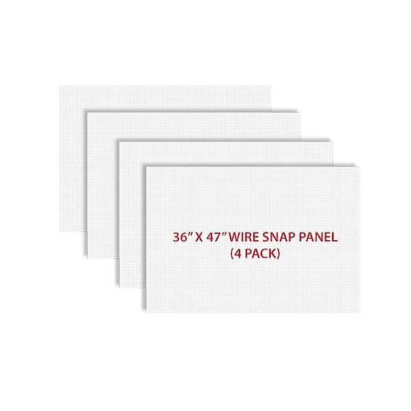 SnapFence 3 ft. x 8 ft. White Vinyl Fence Starter Kit with Wire