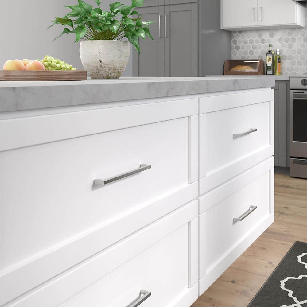 Lambton Brushed Nickel Rectangular Cabinet and Drawer Pull Handle