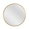 Dovelina 24 in. x 24 in. Modern Round Metal Framed Gold Wall Mirror EV-60-G