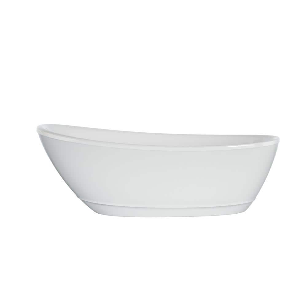 JACUZZI Johanna 67 In. X 32 In. Acrylic Flatbottom Freestanding Soaking ...