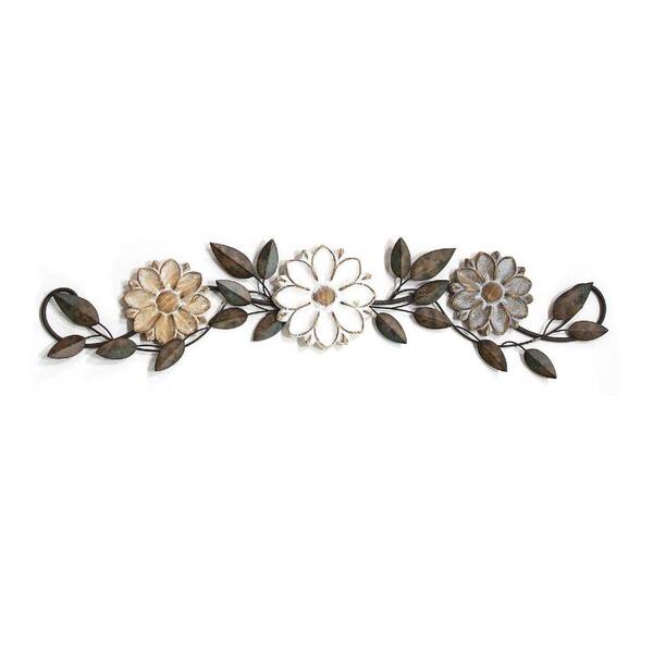 HomeRoots 38 in. Charlie Metal White Wall Decor