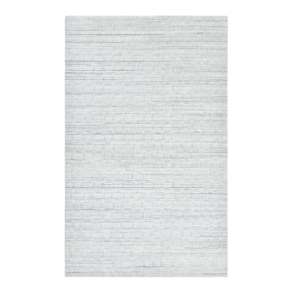 Solo Rugs Peyton Contemporary Ivory 9 ft. x 12 ft. Handmade Area Rug