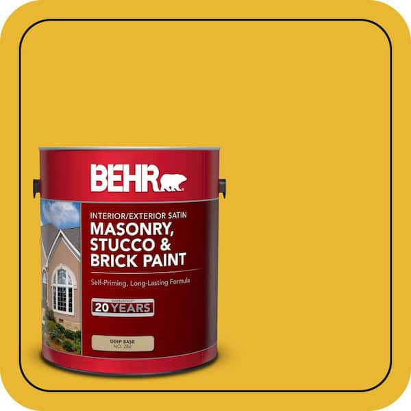 1 gal. #OSHA-6 OSHA SAFETY YELLOW Satin Interior/Exterior Masonry, Stucco and Brick Paint