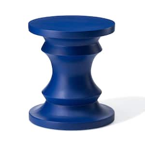 18.25 in.H Multi-functional MGO Cobalt Blue Chess Garden Stool or Planter Stand or Accent Table Kits and Accessories