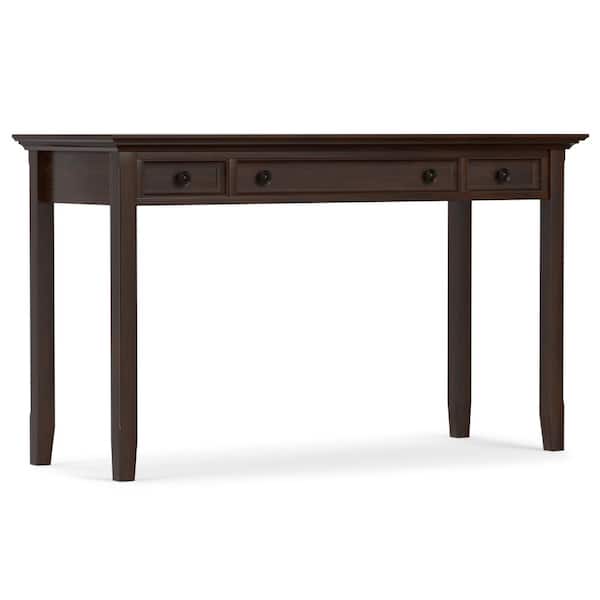 Simpli Home Amherst 54 in. W Rectangle Russet Brown SOLID WOOD Desk