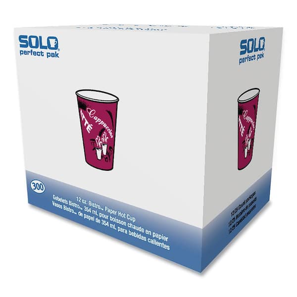  Solo Cup OF12BI0041 Bistro Design Hot Drink Cups, Paper, 12oz,  300/Carton : Health & Household