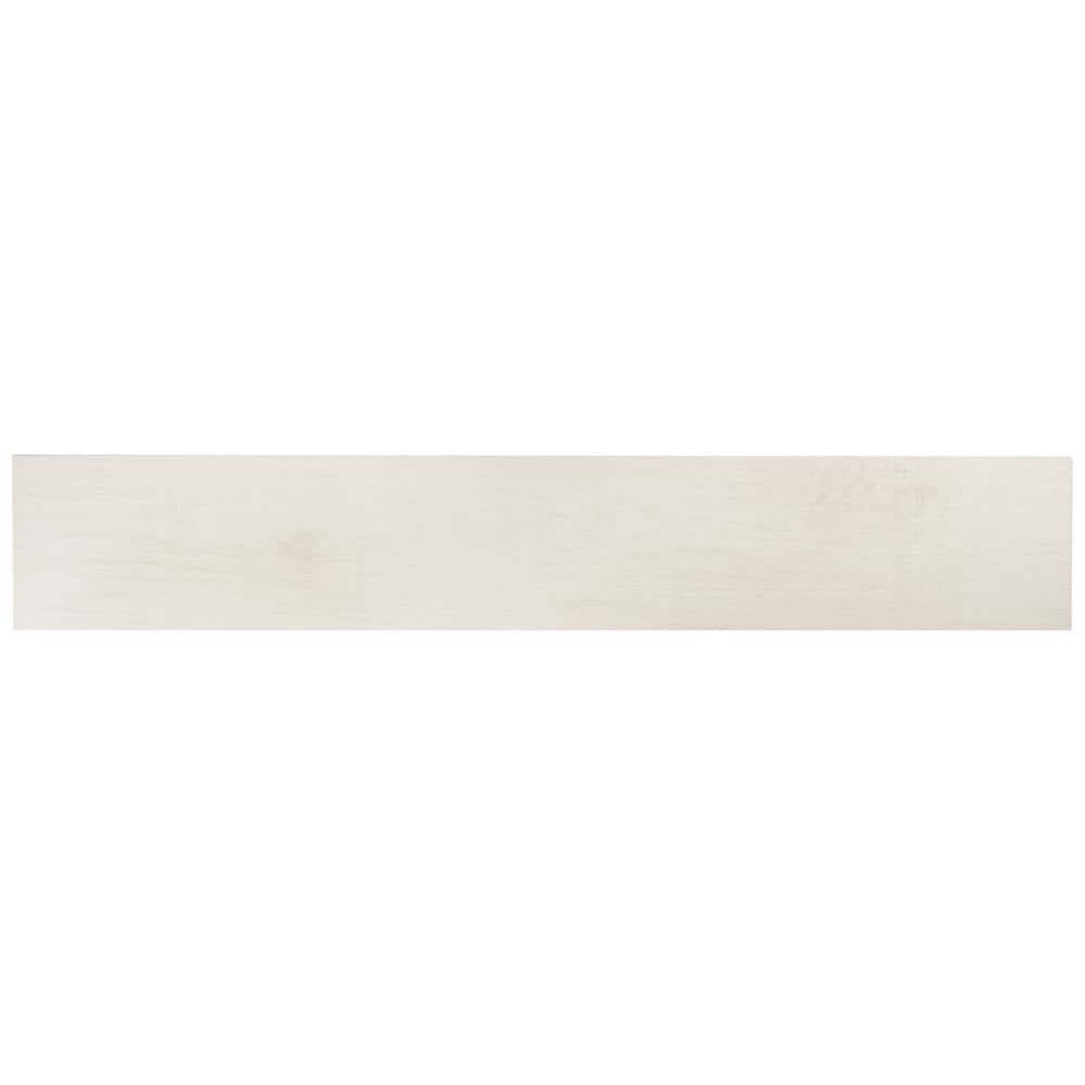 Montgomery White 8" x 48" Matte Porcelain Wood Look Tile