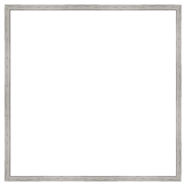 ホワイトボード Amanti Art Shiplap White Narrow 25 in. x 25 in. Wood Framed Dry