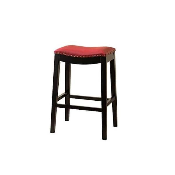 red saddle bar stools