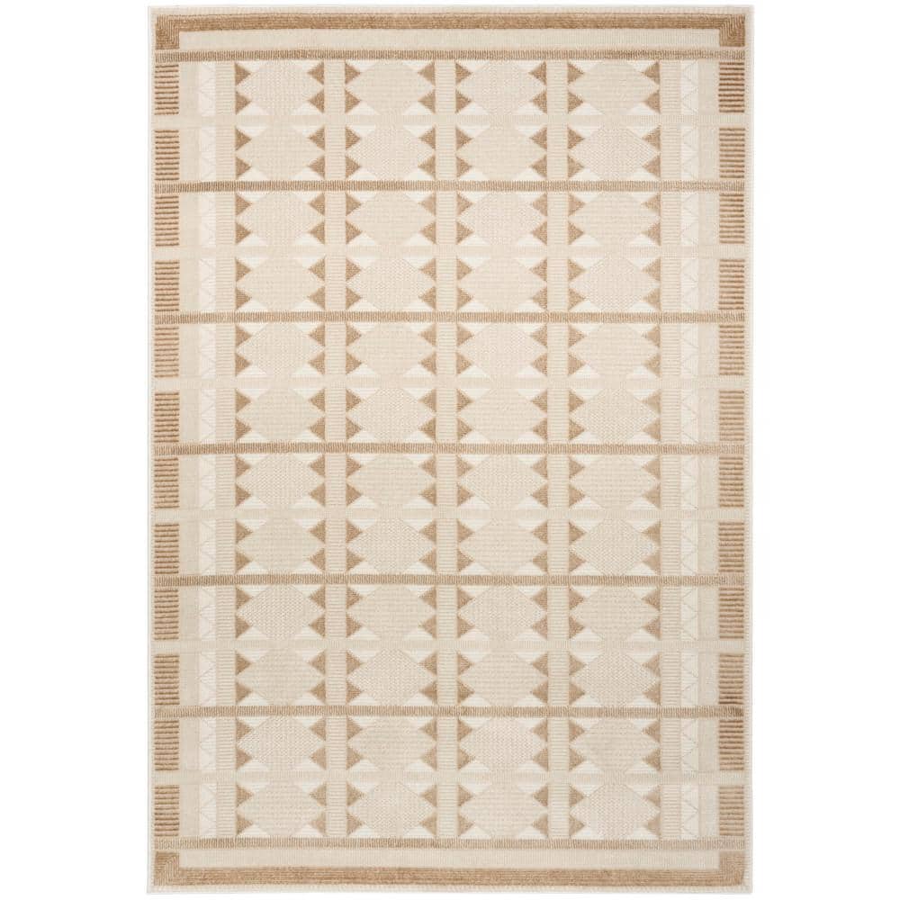 Nordic Taupe 4 ft. x 6 ft. Geometric Contemporary Area Rug price history on PriceWatchPro