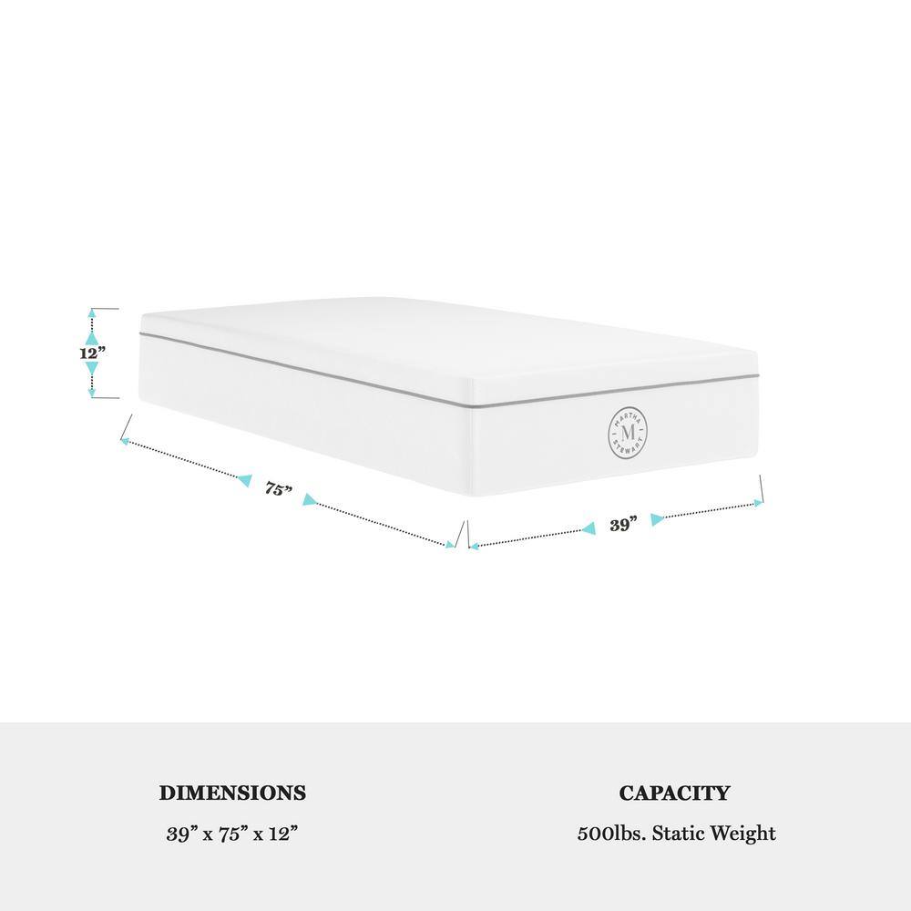 Twin 12" White Innerspring Adjustable Bed Mattress