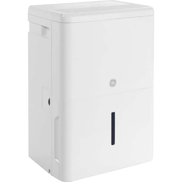 GE 35 pt. Dehumidifier with Smart Dry for Bedroom, Basement or Very Damp Rooms up to 3000 sq. ft. in White, ENERGY STAR