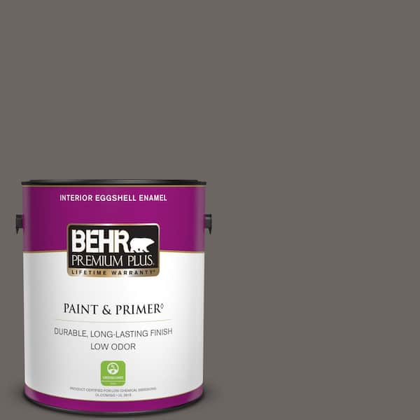 BEHR PREMIUM PLUS 1 gal. #790F-6 Trail Print Eggshell Enamel Low Odor Interior Paint & Primer